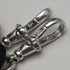 Circa 1910 British Antique Sterling Silver Double Albert Chain 37g Sterling Silver & Amber Fob